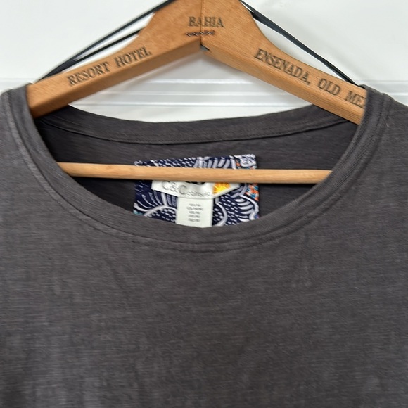 Anthro C&C California Grey Slub Knit Pullover Mini Dress w Cuffed Short Sleeves - Picture 4 of 8